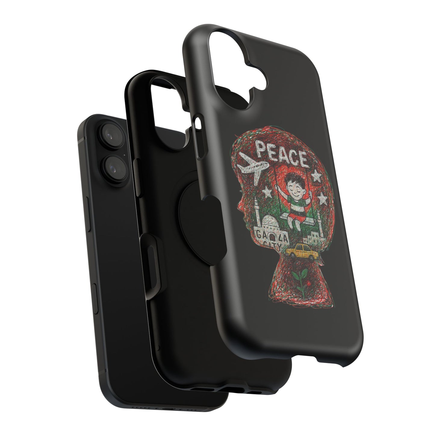 Peace Phone Case for iPhone 17 & 17 Air – Impact Resistant Artistic Protection, Eco-Friendly Unique Gift