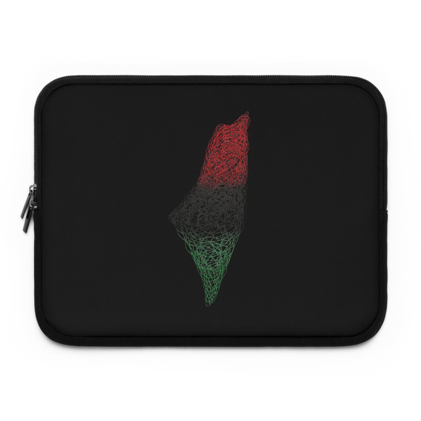 Colorful Israel-Inspired Laptop Sleeve, Black Geometric Sleeve, Personalized Laptop Case, Computer Protection Sleeve, Gift for Tech Lovers