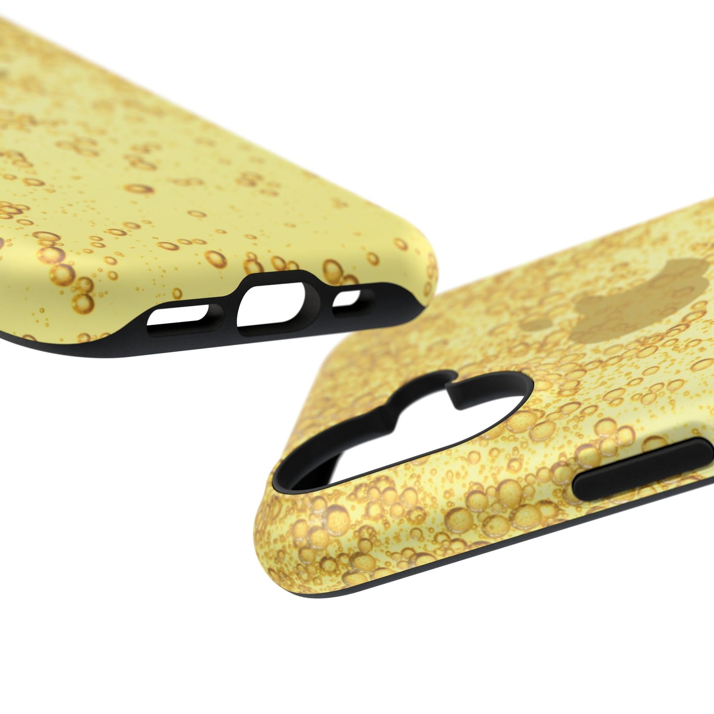 Gold Bubble Phone Case, Impact-Resistant Case, Protective Phone Cover, Stylish iPhone Case, Gift for Tech Lovers