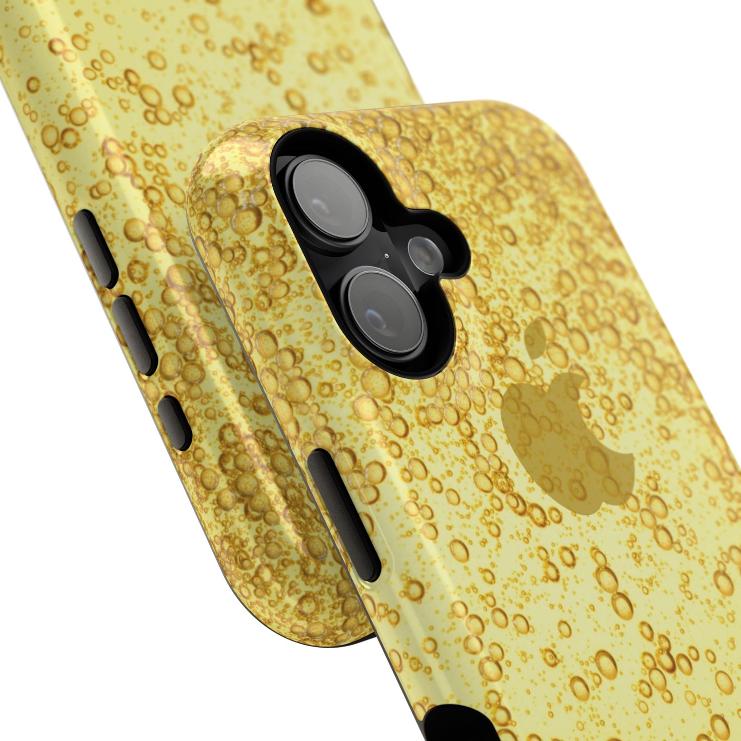 Gold Bubble Phone Case, Impact-Resistant Case, Protective Phone Cover, Stylish iPhone Case, Gift for Tech Lovers