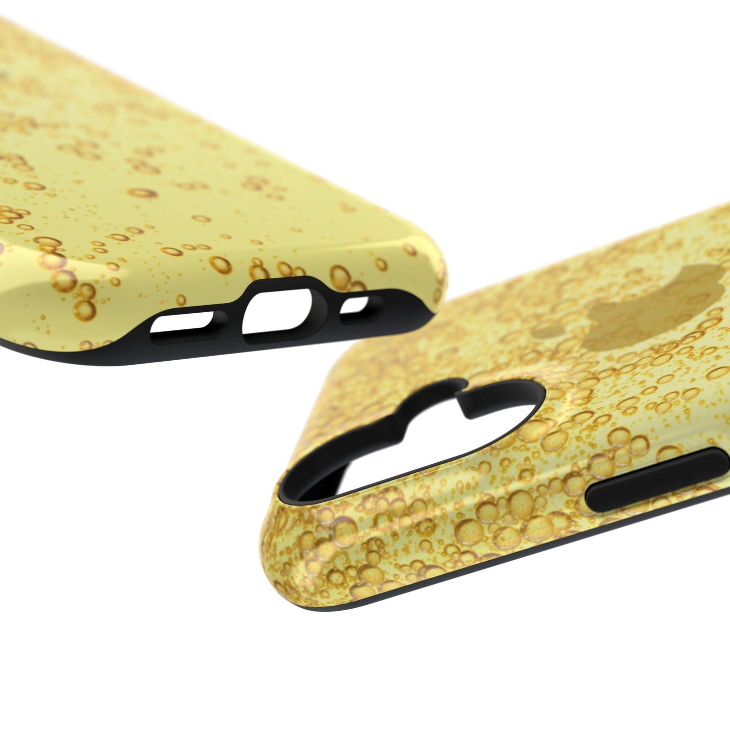 Gold Bubble Phone Case, Impact-Resistant Case, Protective Phone Cover, Stylish iPhone Case, Gift for Tech Lovers