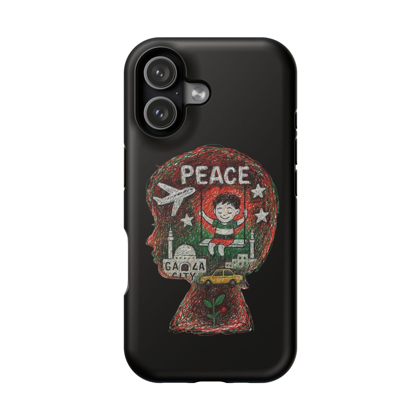 Peace Phone Case for iPhone 17 & 17 Air – Impact Resistant Artistic Protection, Eco-Friendly Unique Gift