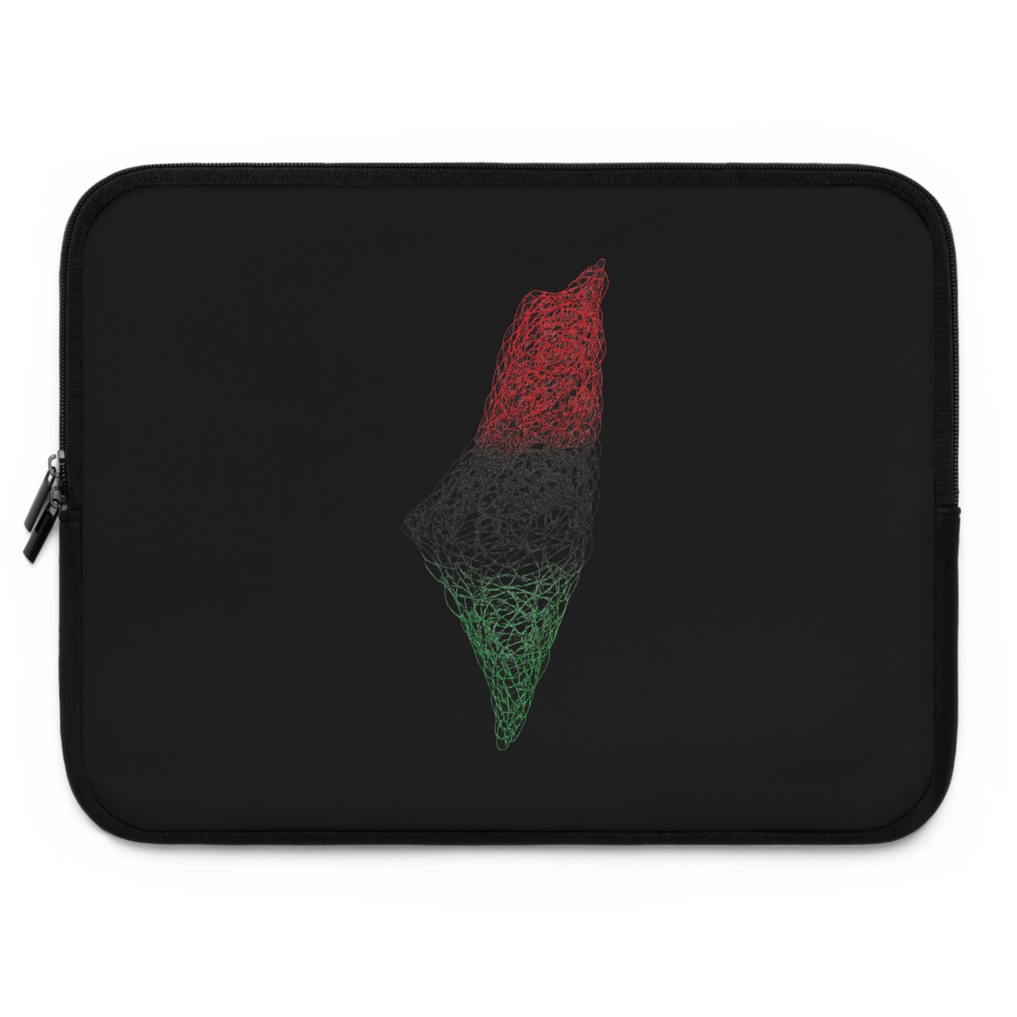 Colorful Israel-Inspired Laptop Sleeve, Black Geometric Sleeve, Personalized Laptop Case, Computer Protection Sleeve, Gift for Tech Lovers