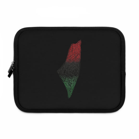 Colorful Israel-Inspired Laptop Sleeve, Black Geometric Sleeve, Personalized Laptop Case, Computer Protection Sleeve, Gift for Tech Lovers
