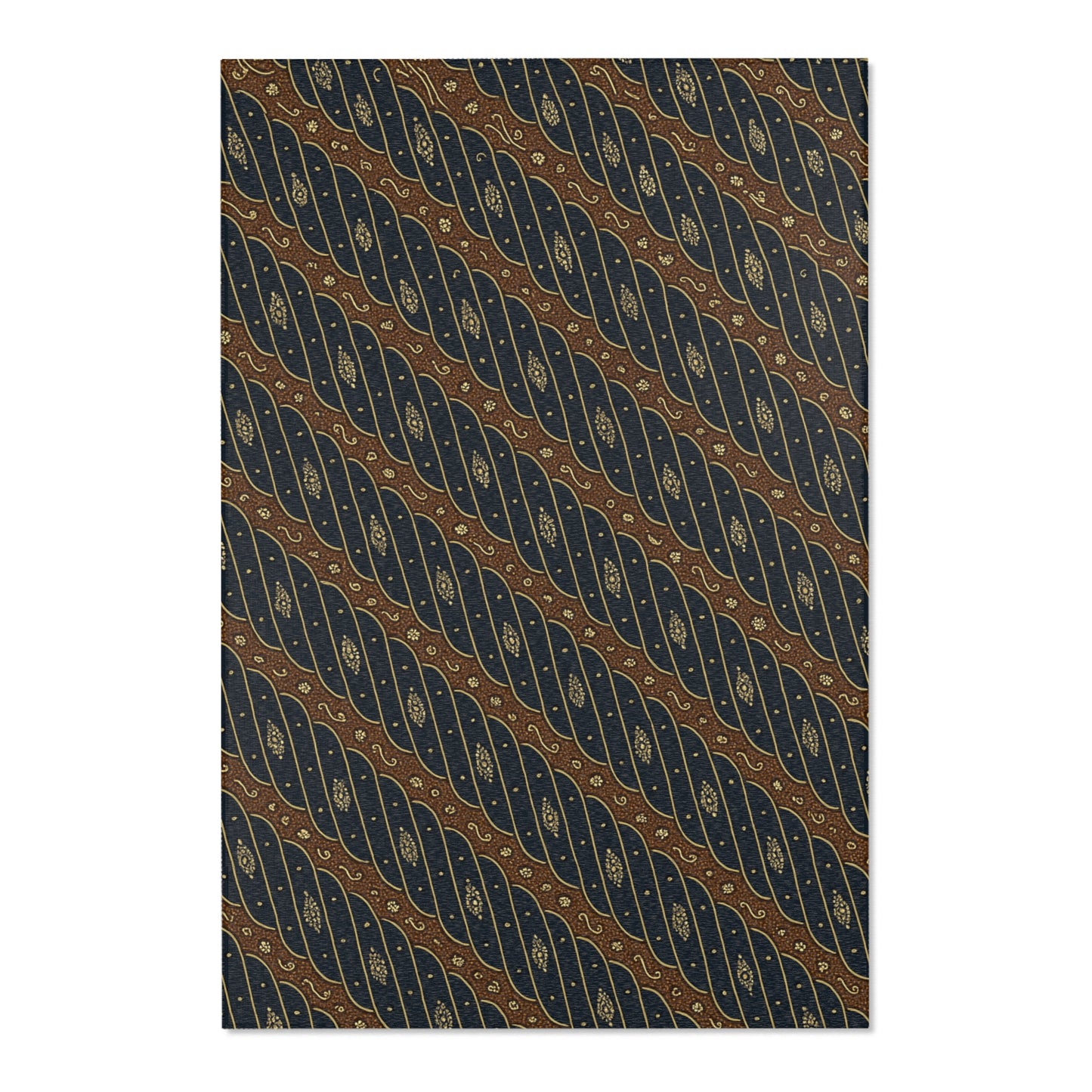 Indonesian Boho Batik Rug - Royal Javanese Court Area Rug - Forbidden Motif: Parang Rusak Barong
