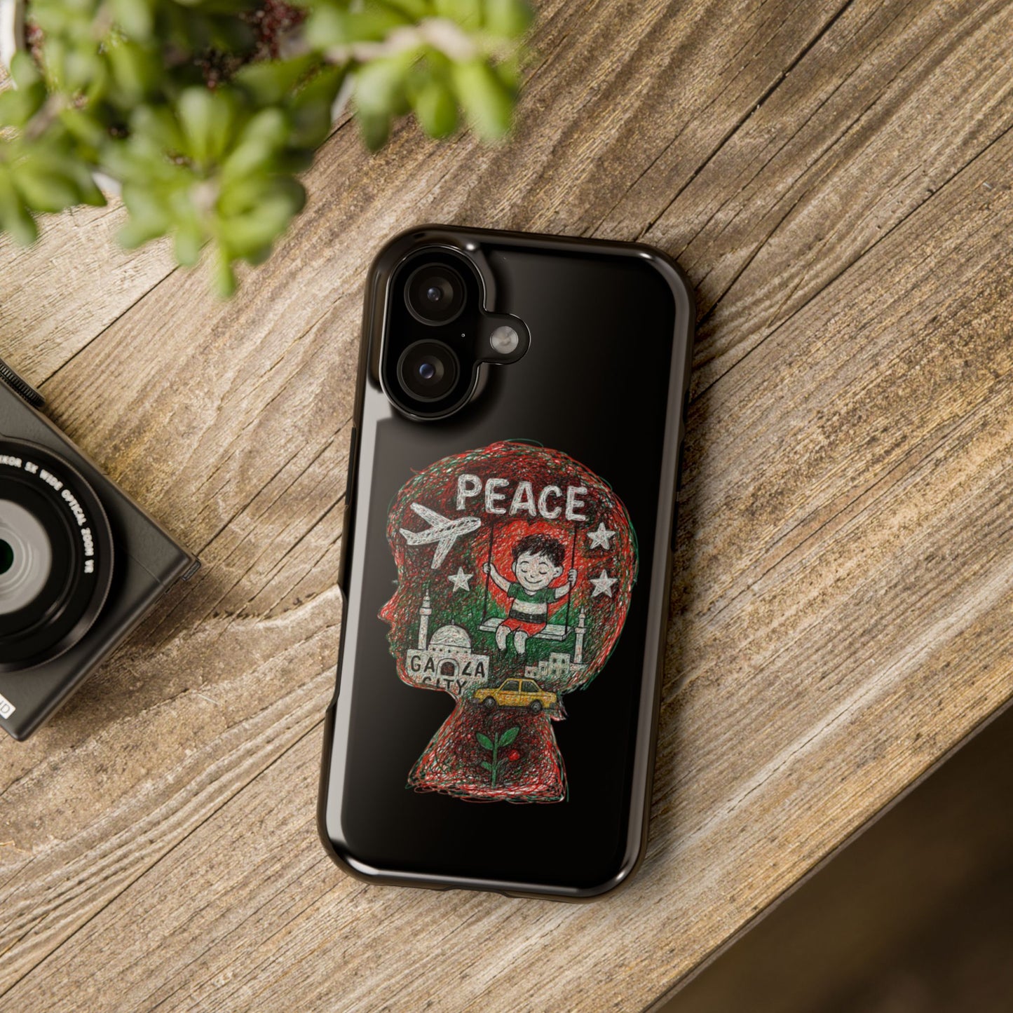 Peace Phone Case for iPhone 17 & 17 Air – Impact Resistant Artistic Protection, Eco-Friendly Unique Gift