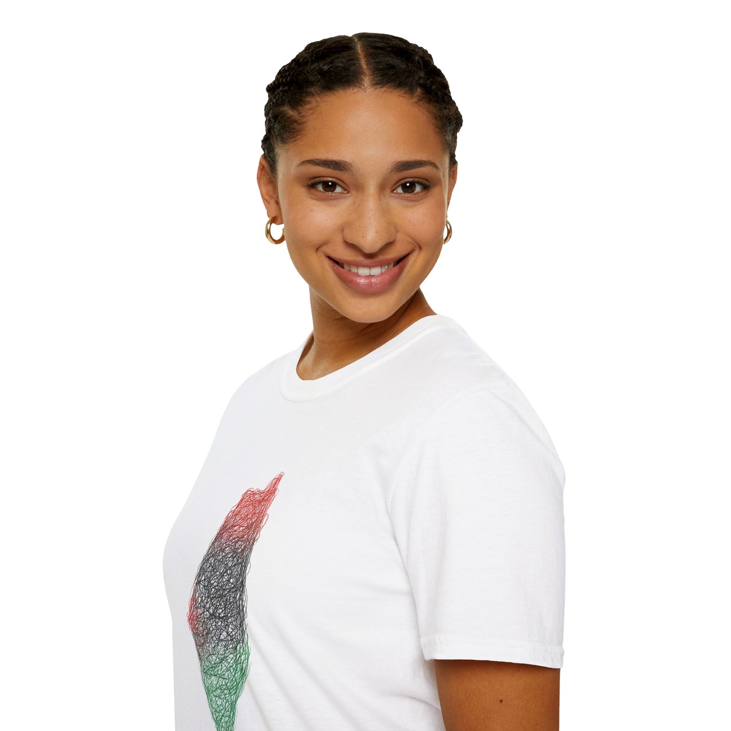 Impianku Palestine Map Scribble T-Shirt – Ethical Unisex Tee | 100% Profits Donated for Education | Graphic Protest Shirt, Art Lovers Gift