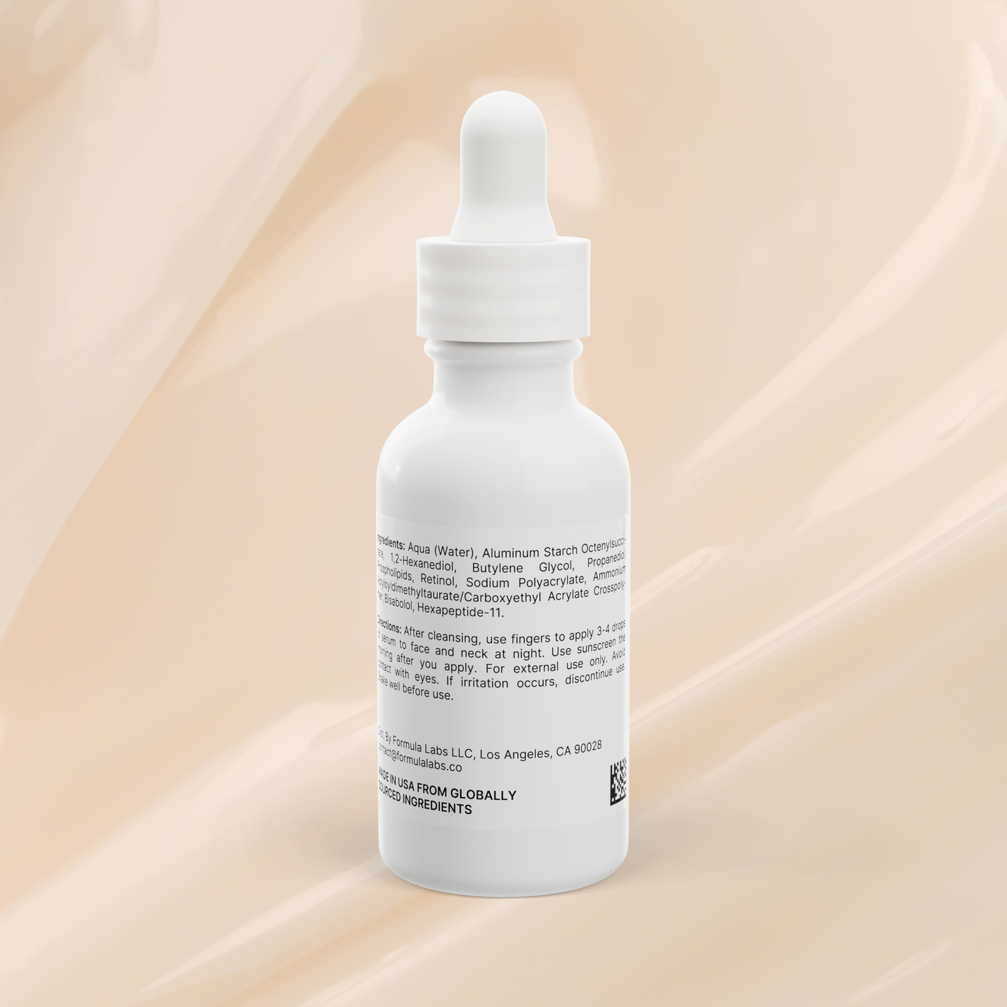 Retinol Serum with Peptides – 1oz Vegan, Fragrance-Free Anti-Aging Face