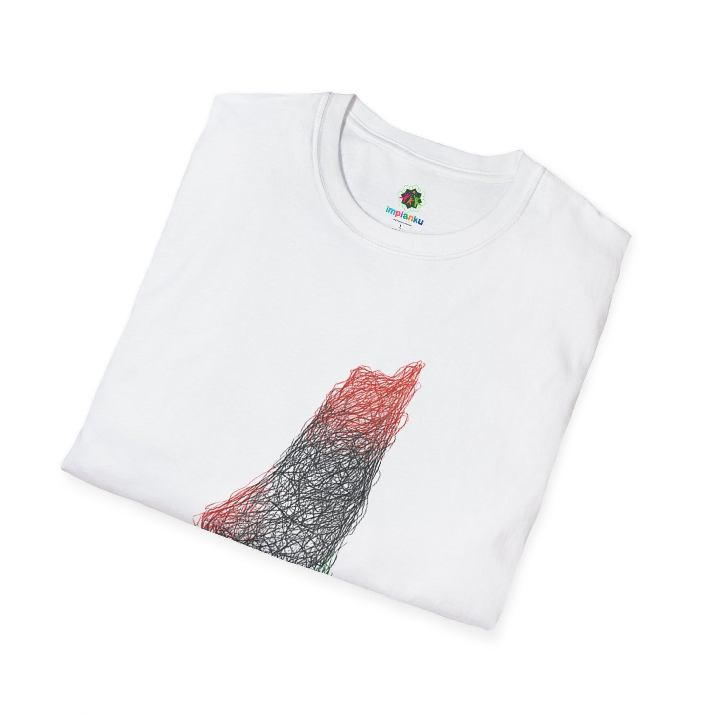 Impianku Palestine Map Scribble T-Shirt – Ethical Unisex Tee | 100% Profits Donated for Education | Graphic Protest Shirt, Art Lovers Gift