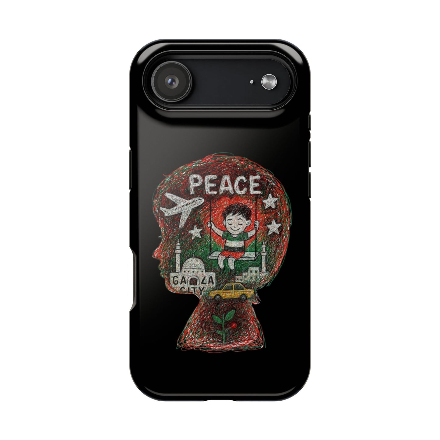 Peace Phone Case for iPhone 17 & 17 Air – Impact Resistant Artistic Protection, Eco-Friendly Unique Gift