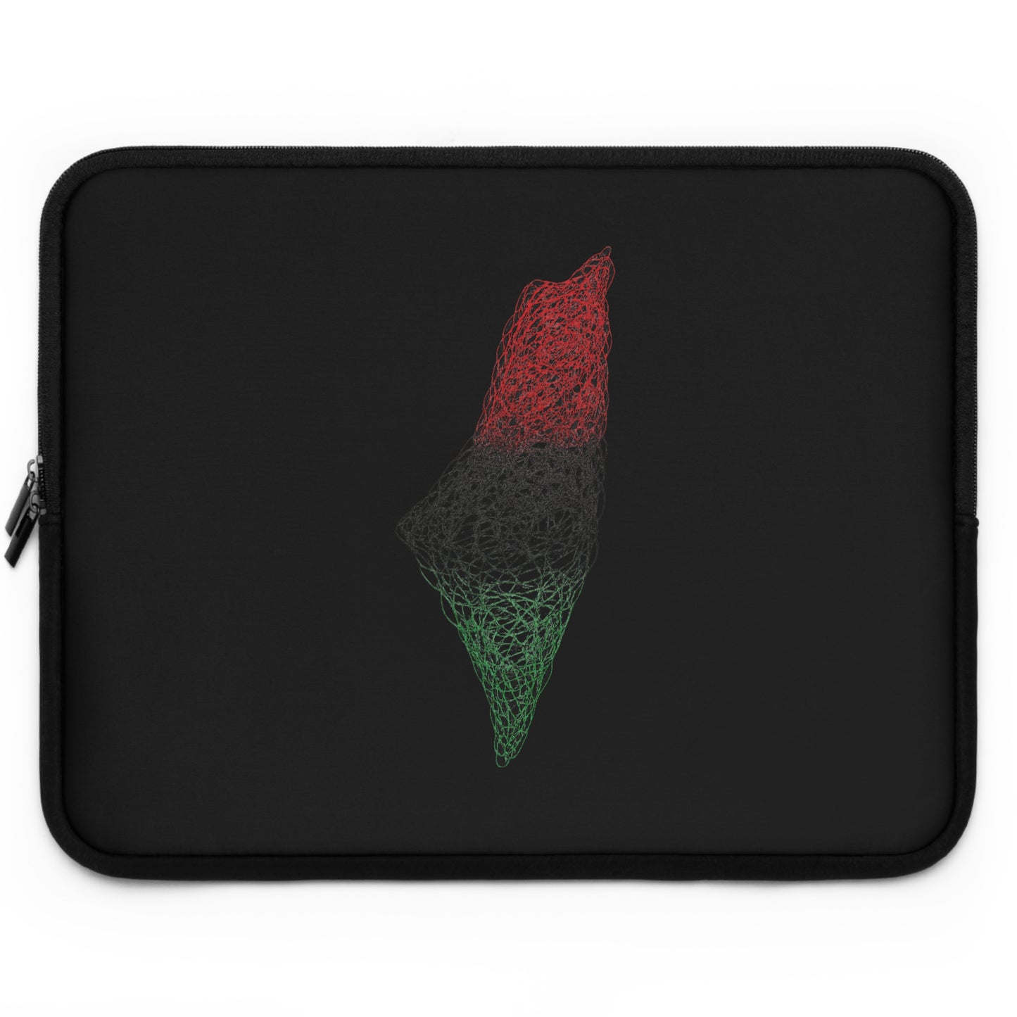 Colorful Israel-Inspired Laptop Sleeve, Black Geometric Sleeve, Personalized Laptop Case, Computer Protection Sleeve, Gift for Tech Lovers
