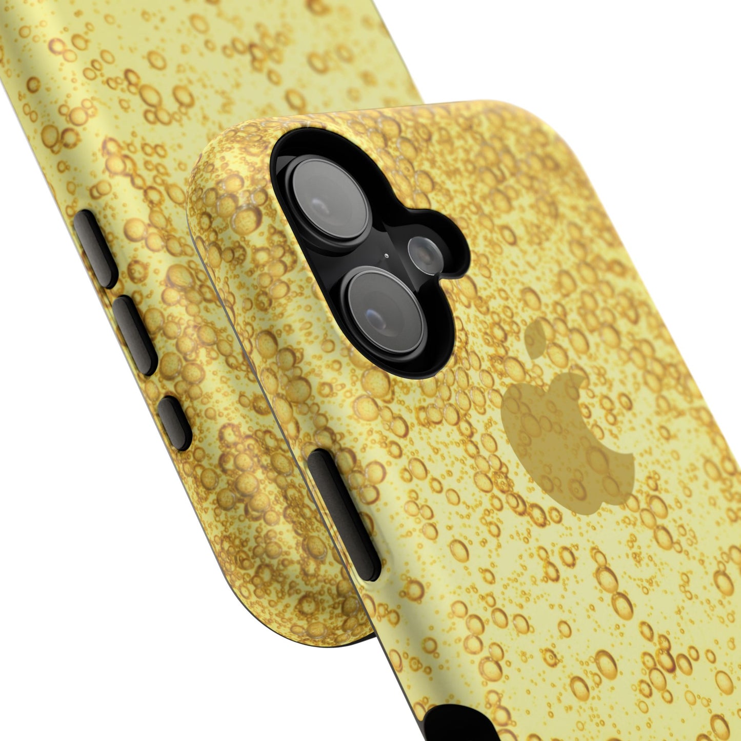 Gold Bubble Phone Case, Impact-Resistant Case, Protective Phone Cover, Stylish iPhone Case, Gift for Tech Lovers
