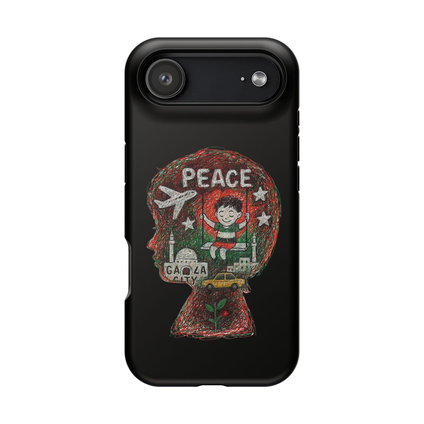 Peace Phone Case for iPhone 17 & 17 Air – Impact Resistant Artistic Protection, Eco-Friendly Unique Gift